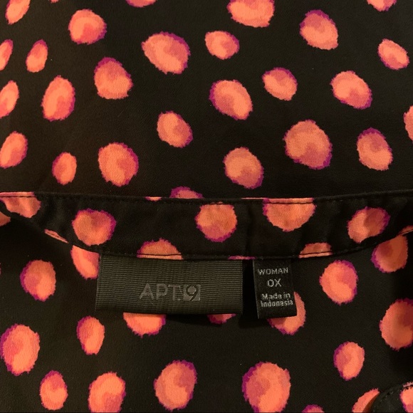 Apt. 9 Black and Orange Sleeveless Top Size 0X - Picture 8 of 8